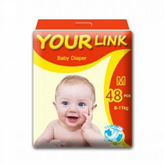 Nice printed disposable baby diaper for Africa market