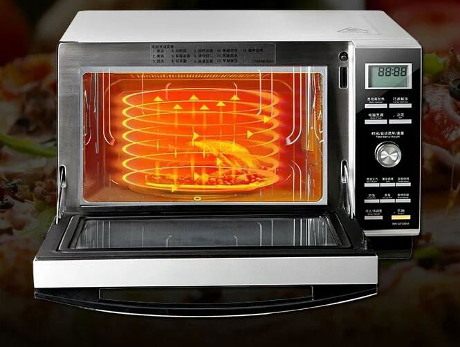 Large flat plate microwave oven 2