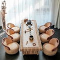 Rattan Kungfu tea table and chair combination 1