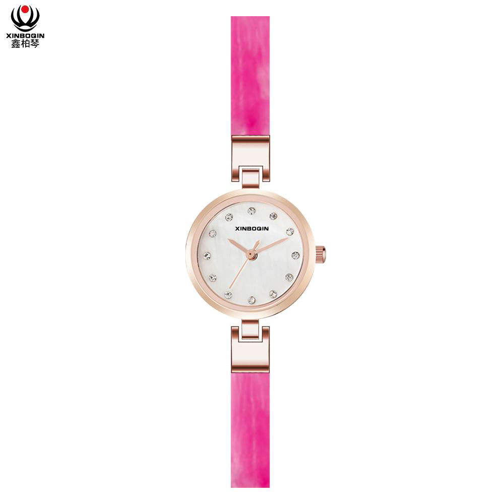 XINBOQIN Factory Brand  Woman Top Quality Waterproof Quartz Acetate Watch 4