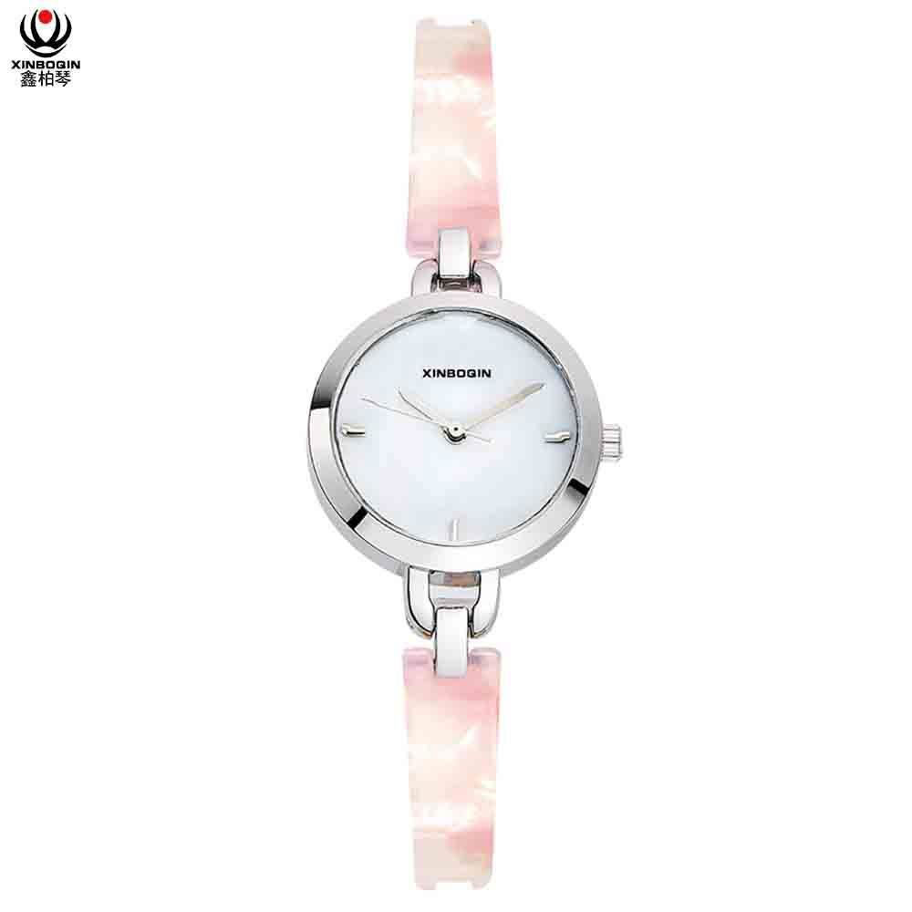 XINBOQIN dropshipping Custom Made Latest Design for Ladies Quartz Acetate Watch 4