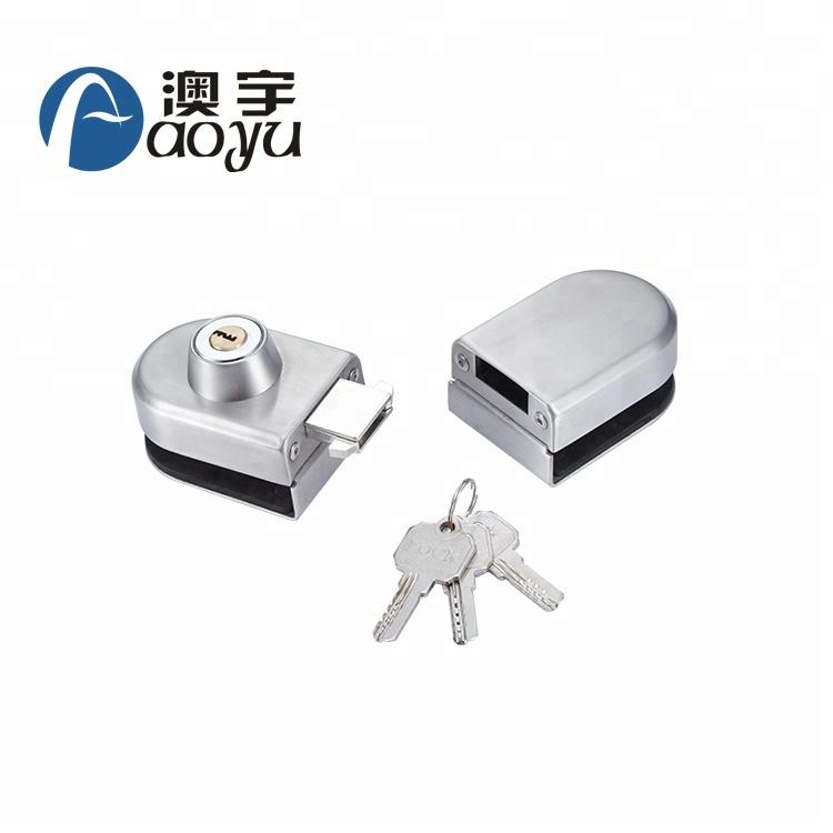 Wholesale high quality frameless tempered glass door lock AY1625