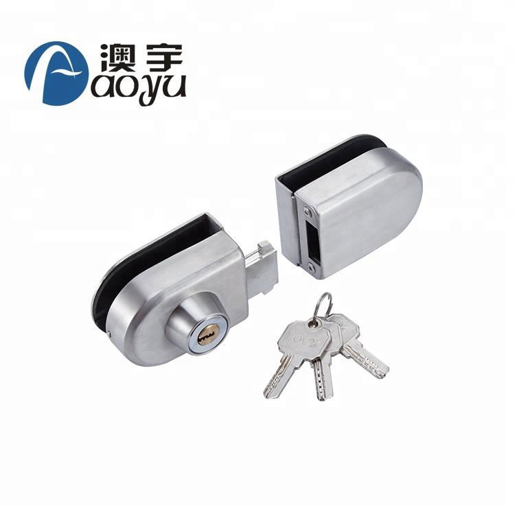 Wholesale high quality frameless tempered glass door lock 3