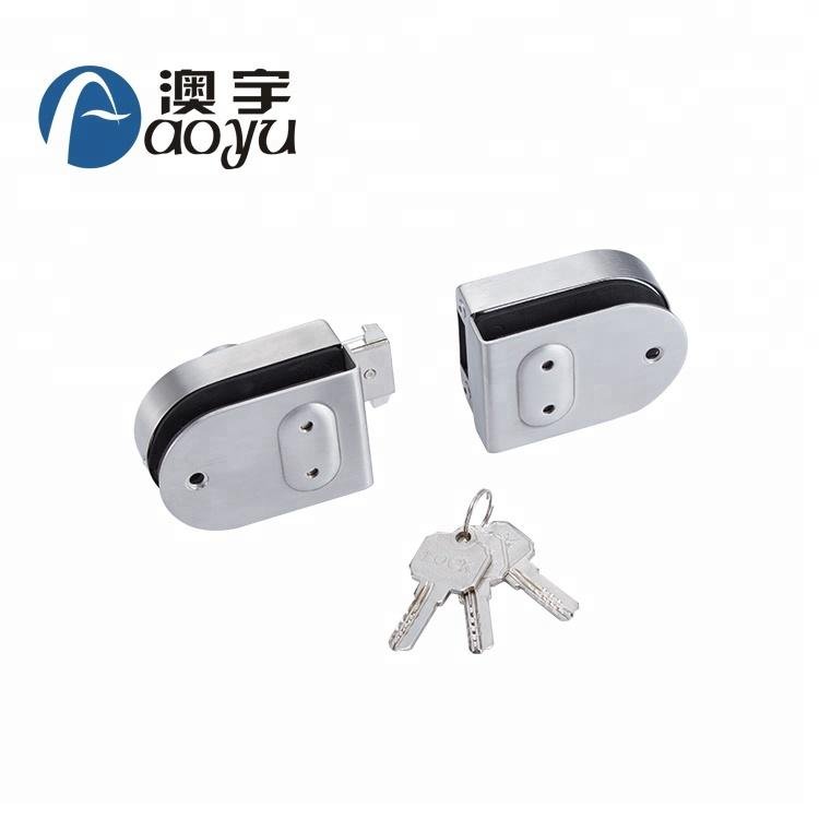 Wholesale high quality frameless tempered glass door lock 4