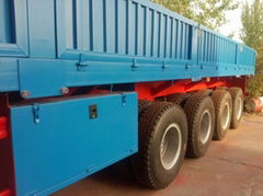 4Axle Extendable Flatbed Semitrailer exported to Ethiopia