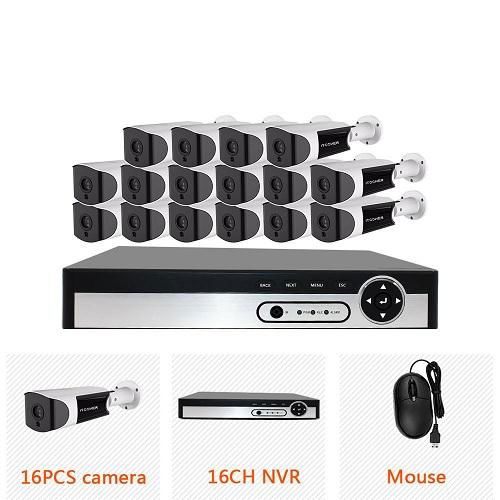 16 Channel H.265 NVR POE HD 5MP CCTV IP Cameras Kits 16CH Surveillance System  