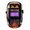 Dabu Solar Powered Flaming Skull Welding Helmet Auto Darkening Professional Hood 2