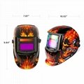 Dabu Solar Powered Flaming Skull Welding Helmet Auto Darkening Professional Hood 3