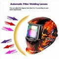 Dabu Solar Powered Flaming Skull Welding Helmet Auto Darkening Professional Hood 5