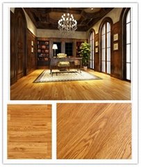 Luxury vinyl tiles planks protective UV coating compact surface hot pressure 