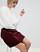 ASOS DESIGN tailored cord mini skirt in burgundy