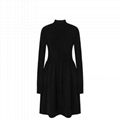 Black long sleeved knitted dress 5