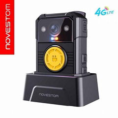 NVS4-T live stream body worn camera for police with SOS GPS RTSP RTMP PTT 