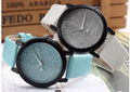 Multicolor leather band quartz watch, custom made cheap watch women 2
