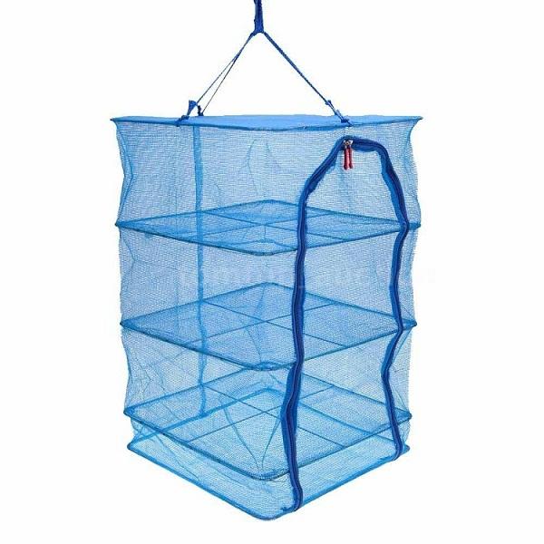 Double zipper design fish hang dry net, fish drying net