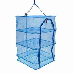 Double zipper design fish hang dry net, fish drying net