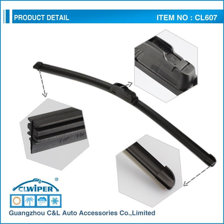 CLWIPER Bosch type soft wiper blade for universal hook