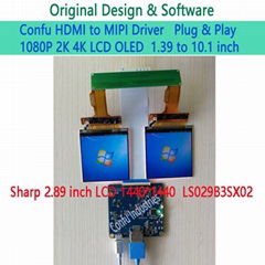 Confu HDMI to MIPI DSI Board for LS029B3SX02 2.89 inch dual 1440*1440 LCD VR HMD