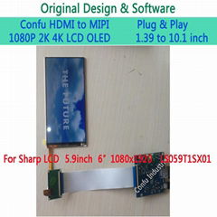 Confu HDMI to MIPI DSI Driver Board for Sharp 5.9 inch 1080P LS059T1SX01 LCD Pan