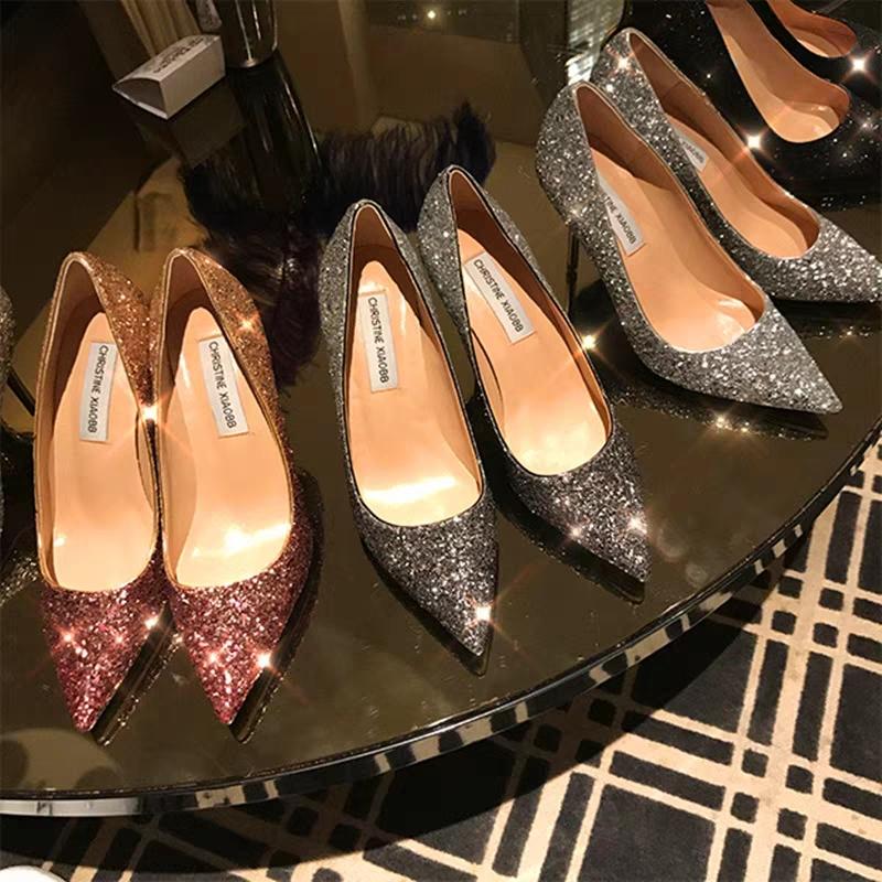 birdes shoes sharp with sequins bradesmaids crystal 3