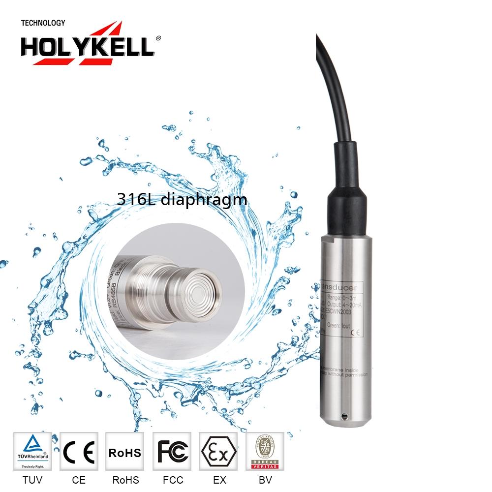 HOLYKELL Analog 4-20mA 0-5V 0-10V Submersible Liquid Level Probe 2