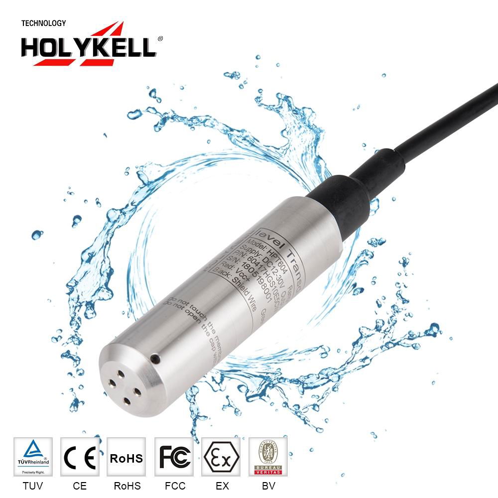 HOLYKELL Analog 4-20mA 0-5V 0-10V Submersible Liquid Level Probe 5