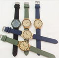 PU leather watch band bamboo watch 4