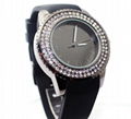 New silicone watch with diamond simple quartz silica watch ladies fashion ring s 1