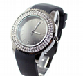 New silicone watch with diamond simple quartz silica watch ladies fashion ring s 4