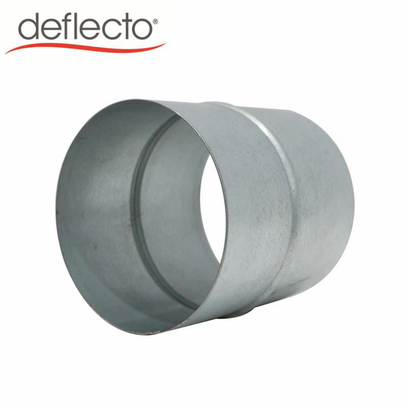 Galvanized Iron/Steel 4 inch Duct Connector Equal-dia Connector for Pipe Hose 3