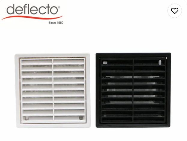4 Inch,100mm Air Vent ABS Louvred Wall Vent Grille with Flyscreen  4