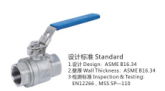  ss 304 2pc ball valve thread screw end bspt 1/2"