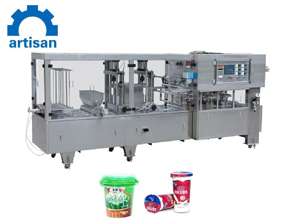 yoghourt jellycup filling and sealing machine capping sealing machinery