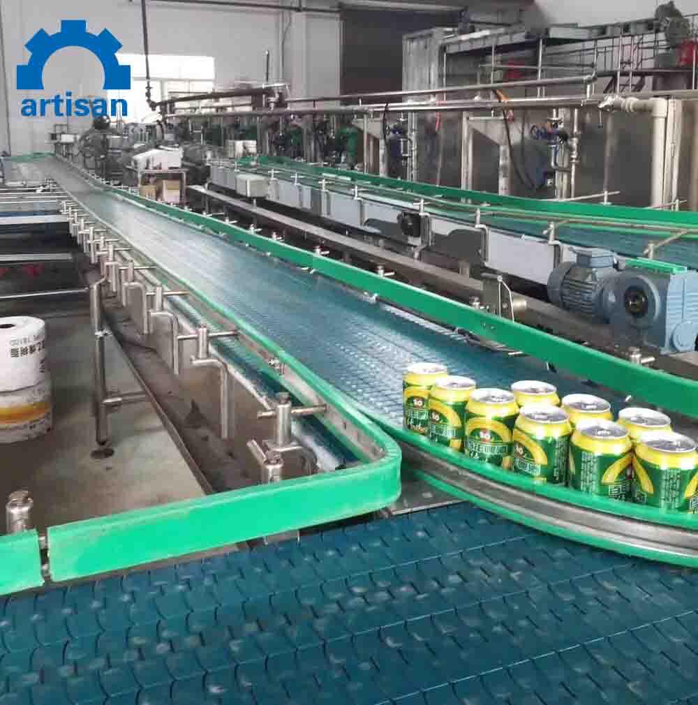 Automatic Plastic Steel Chain Plate Belt Conveyor for Beverage Cosmetic 5