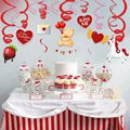 XL062 Sweet Heart Hanging Ceiling Decor PVC Valentine decoration Hanging Swirl 