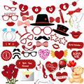 valentine wholesale set Valentine photo booth props with teddy bear rose 1