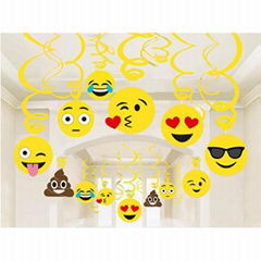 Birthday Party kids theme party decoration swirls Emoji Party Supplies 