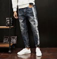 Fall / winter jeans men's tide stripes