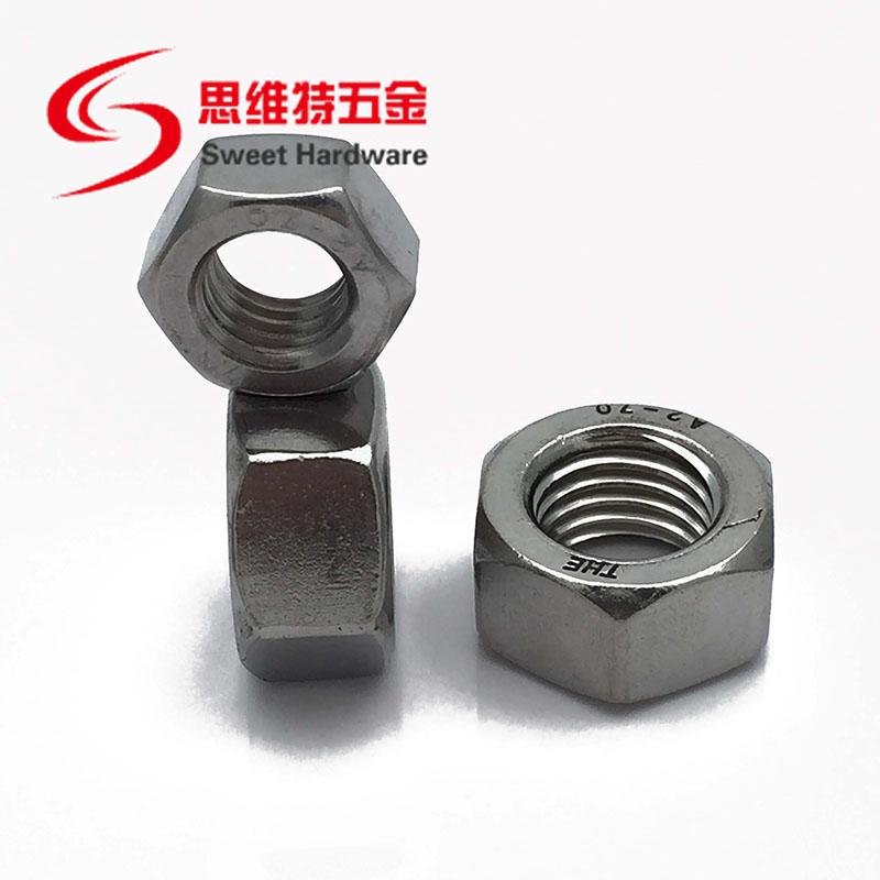 A2 A4 stainless steel 201 304 316 hex nut DIN934 OEM and ODM factory price