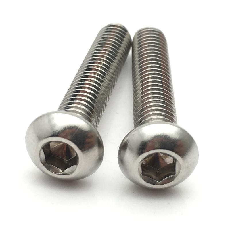Factory price SS304 316 button head bolt hex socket screw ISO7380 2