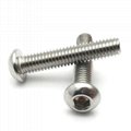 Factory price SS304 316 button head bolt hex socket screw ISO7380