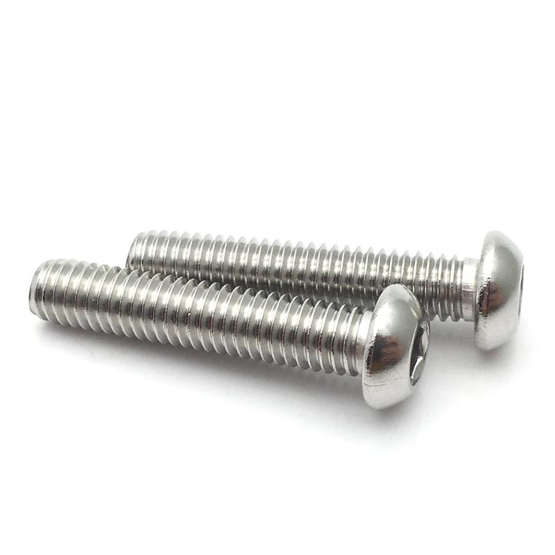 Factory price SS304 316 button head bolt hex socket screw ISO7380 5