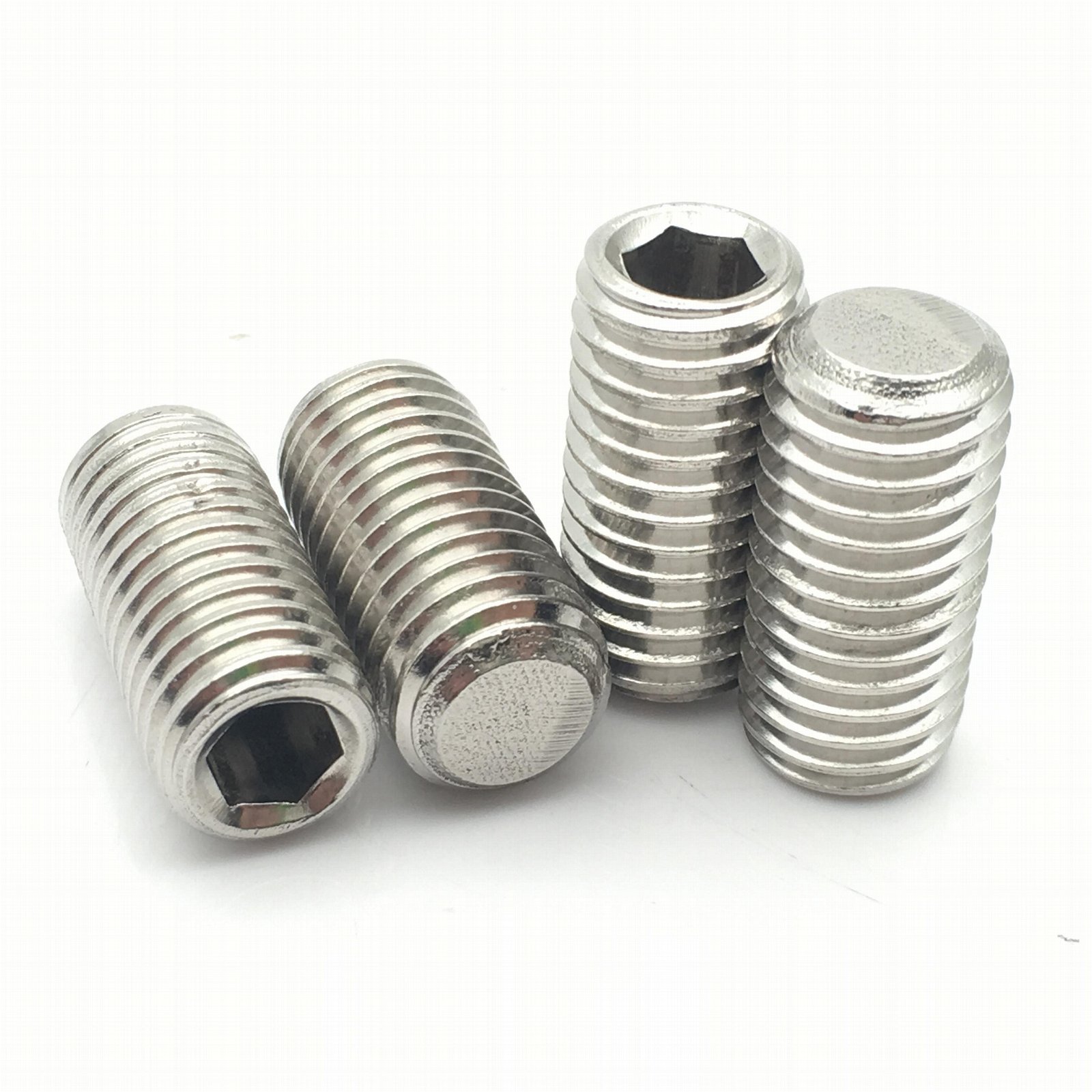 304 316 stainless steel set screw grub screw with flat point cup point corn poin 2
