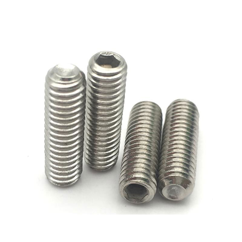 304 316 stainless steel set screw grub screw with flat point cup point corn poin 3