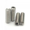 304 316 stainless steel set screw grub screw with flat point cup point corn poin 3