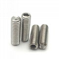 304 316 stainless steel set screw grub screw with flat point cup point corn poin