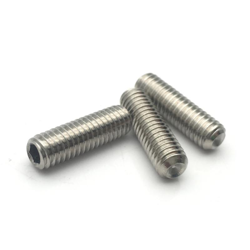 304 316 stainless steel set screw grub screw with flat point cup point