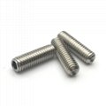 304 316 stainless steel set screw grub screw with flat point cup point corn poin