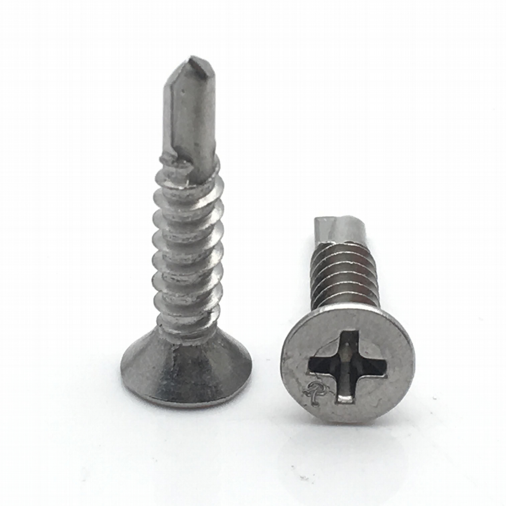 SS410 stainless steel flat head countersunk phillip self drilling screw