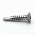 SS410 stainless steel flat head countersunk phillip self drilling screw